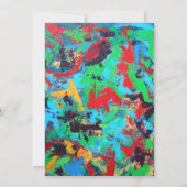 Abstrakte Kunst von Hand bemalt Einladung (Rückseite)