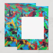 Abstrakte Kunst von Hand bemalt Einladung (Vorne/Hinten)