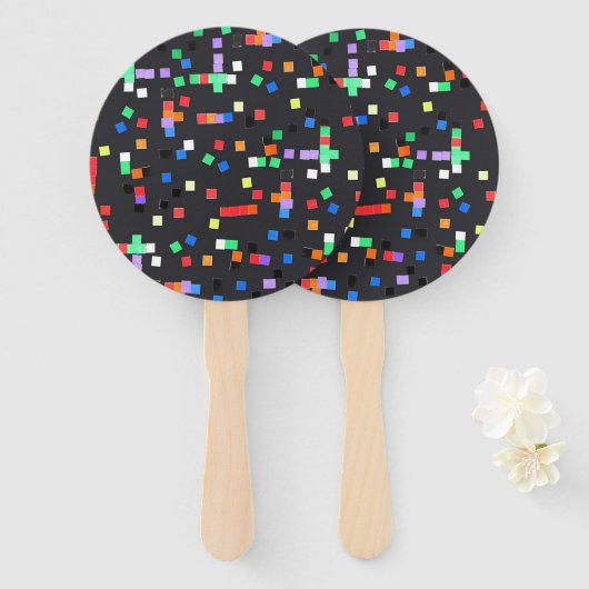 Abstrakte Kunst von Kindern Fächer (Vorne und Hinten)