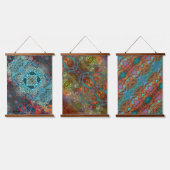 Abstrakte Kunst Wandteppich Mit Holzrahmen (Dreifach)