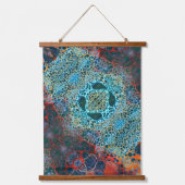 Abstrakte Kunst Wandteppich Mit Holzrahmen (Vorderseite)