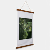 Abstrakte Kunst Wandteppich Mit Holzrahmen (Gewinkelt)