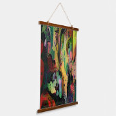 Abstrakte Kunst Wandteppich Mit Holzrahmen (Gewinkelt)