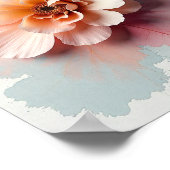 Abstrakte Kunst - Wasserfarbe Pinselstriche Design Poster (Ecke)
