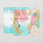 Abstrakte Kunst Weibliche hat Aquamarin Pink Happy (Vorne/Hinten)