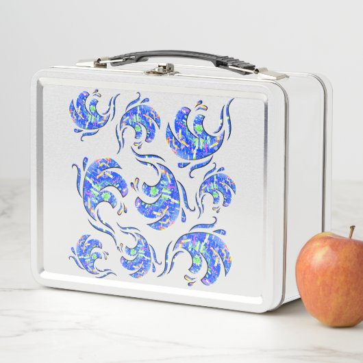 Abstrakte Kunst Wellen Metall Brotdose (Beispiel)