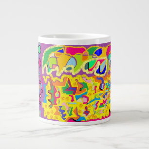 Abstrakte Kunst wie Josephs Mehrfarbige Jacke ! Jumbo-Tasse