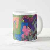 abstrakte Kunst "WildLife" Jumbo-Tasse (Vorderseite Rechts)