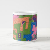 abstrakte Kunst "WildLife" Jumbo-Tasse (Vorderseite)