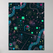 Abstrakte Kunst: Winterhimmel Poster (Vorne)