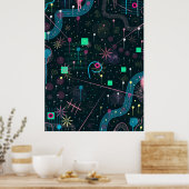 Abstrakte Kunst: Winterhimmel Poster (Küche)