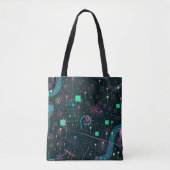 Abstrakte Kunst: Winterhimmel Tasche (Vorderseite)