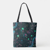 Abstrakte Kunst: Winterhimmel Tasche (Rückseite)