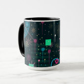 Abstrakte Kunst: Winterhimmel Tasse (Vorderseite Links)