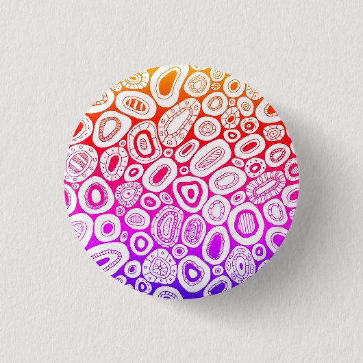 Abstrakte Kunst Zufällige Blasen Formen Button (Vorderseite)