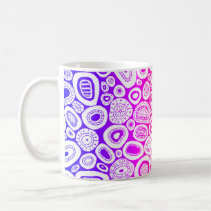Abstrakte Kunst Zufällige Blasen Formen  Kaffeetasse