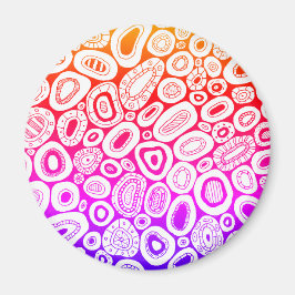 Abstrakte Kunst Zufällige Blasen Formen  Magnet