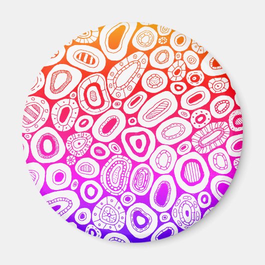 Abstrakte Kunst Zufällige Blasen Formen Magnet (Vorne)