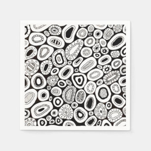 Abstrakte Kunst Zufällige Blasen Formen Serviette