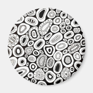 Abstrakte Kunst Zufällige Blasenformen Magnet