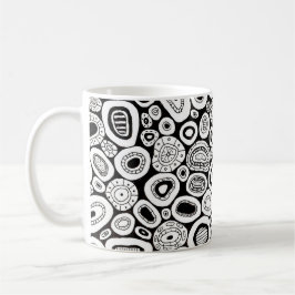 Abstrakte Kunst Zufällige Blasenförmige Formen Kaffeetasse
