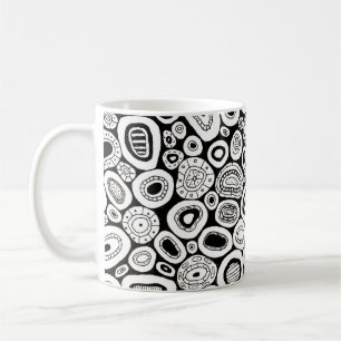 Abstrakte Kunst Zufällige Blasenförmige Formen Kaffeetasse