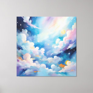 Abstrakte Kunst zum Thema Himmel Leinwanddruck
