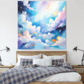 Abstrakte Kunst zum Thema Himmel Leinwanddruck (Insitu (Schlafzimmer))