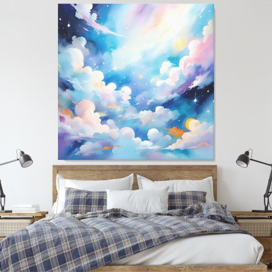 Abstrakte Kunst zum Thema Himmel Leinwanddruck (Insitu (Schlafzimmer))
