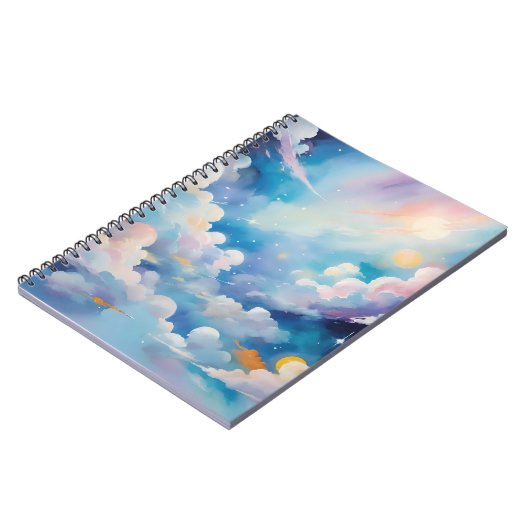 Abstrakte Kunst zum Thema Himmel Notizblock (Linke Seite)