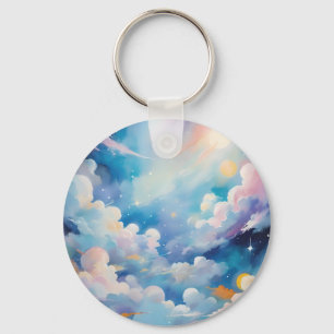 Abstrakte Kunst zum Thema Himmel Schlüsselanhänger