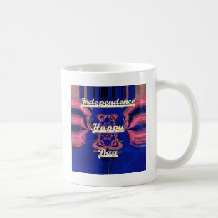 Abstrakte Kunst zum Unabhängigkeitstag Kaffeetasse