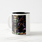 Abstrakte Kunst Zweifarbige Tasse (Vorderseite Links)