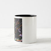 Abstrakte Kunst Zweifarbige Tasse (Mittel)