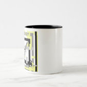 Abstrakte Kunst Zweifarbige Tasse (Mittel)