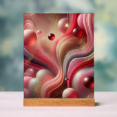 Abstrakte Kunstakryllische Schrift mit Holzfußbode Acrylschild (Neutral)