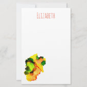 Abstrakte Kunstalkoholfarbe gelb Briefpapier (Vorderseite)