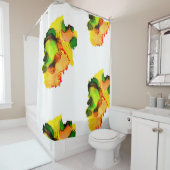 Abstrakte Kunstalkoholfarbe gelb Duschvorhang (Beispiel)