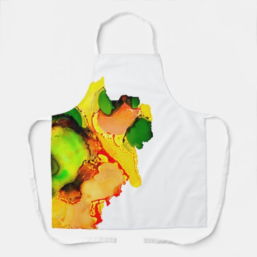 Abstrakte Kunstalkoholfarbe gelb Schürze (Vorderseite)