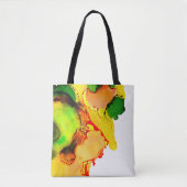 Abstrakte Kunstalkoholfarbe gelb Tasche (Vorderseite)