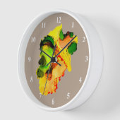 Abstrakte Kunstalkoholfarbe gelb Uhr (Winkel)