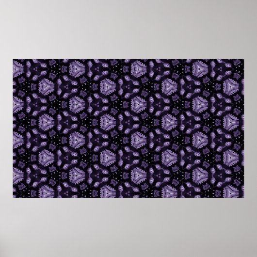 Abstrakte Kunstaugen und Rautenwassermuster Poster (Vorne)