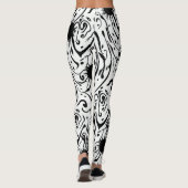 Abstrakte Kunstblasen flüssiger Tinte Leggings (Rückseite)
