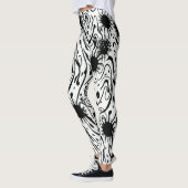 Abstrakte Kunstblasen flüssiger Tinte Leggings (Links)
