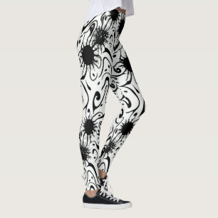 Abstrakte Kunstblasen flüssiger Tinte Leggings