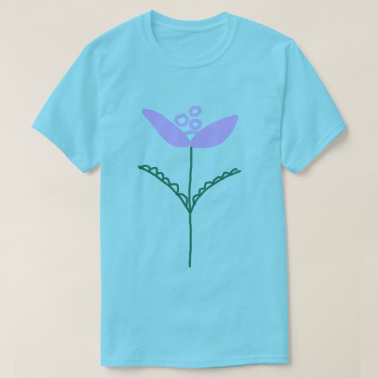 Abstrakte Kunstblume T-Shirt (Design vorne)