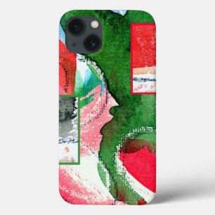 abstrakte Kunstcollage, Mischmedien und Watercolor Case-Mate iPhone Hülle