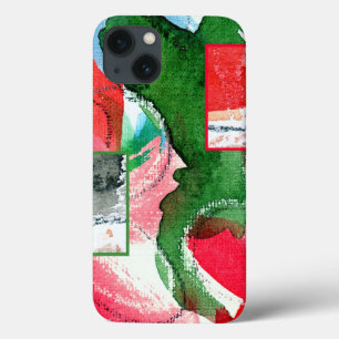 abstrakte Kunstcollage, Mischmedien und Watercolor Case-Mate iPhone Hülle