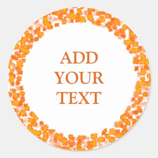 Abstrakte Kunstdesign Herbstblätterung DIY Runder Aufkleber (Vorderseite)