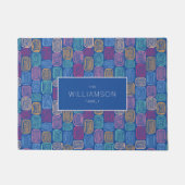 Abstrakte Kunstdoodle Fußmatte (Vorderseite)